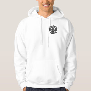 Russland bewaffnet weißen Hoodie - Englisch