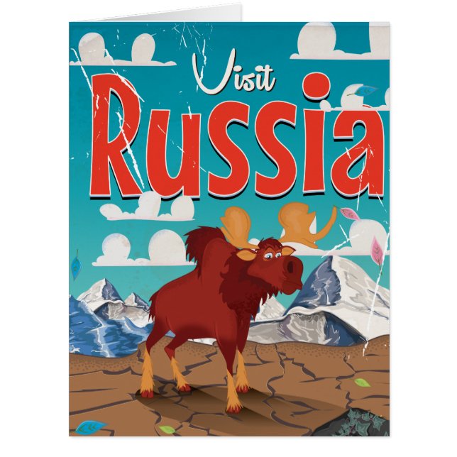 Russland Cartoon Vintage Poster (Vorderseite)