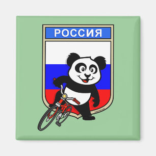 Russland Cycling Panda Magnet