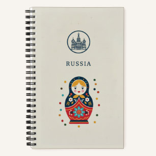 Russland-Erbe & Matrjoschka-Puppe Fotoarchiv Notizbuch