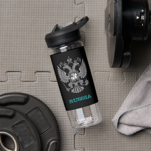 Russland Fitness & Russisches Wappen / Fahne Trinkflasche