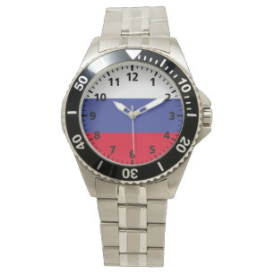 Russland-Flagge Armbanduhr