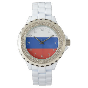Russland-Flagge Armbanduhr