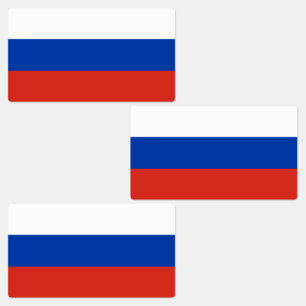 Russland-Flagge Etiketten