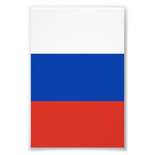 Russland-Flagge Fotodruck (Vorne)