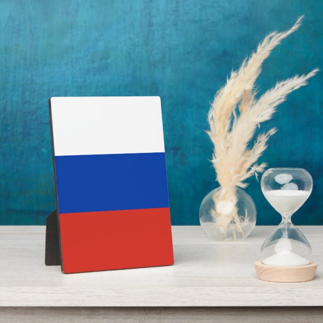 Russland-Flagge Fotoplatte (Seite)