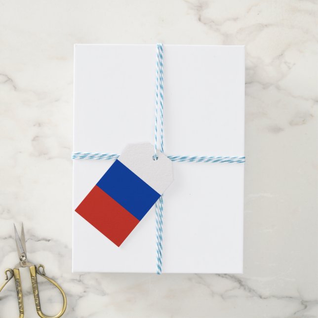 Russland-Flagge Geschenkanhänger (Mit Garn)