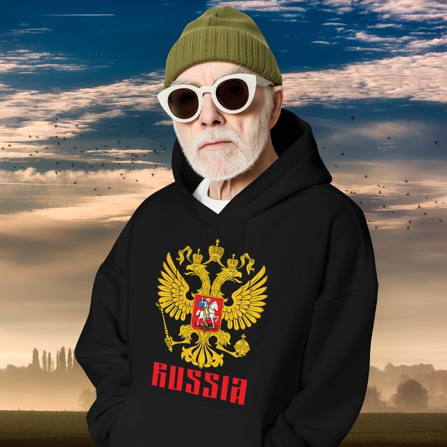 Russland Flagge Kaiseradler Russisch-Orthodoxe Hoodie (Von Creator hochgeladen)