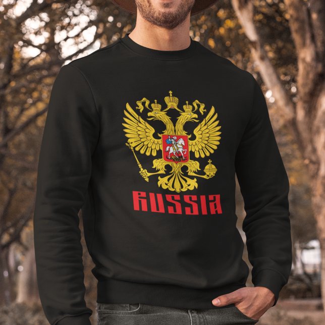 Russland Flagge Kaiseradler Russisch-Orthodoxe Sweatshirt (Von Creator hochgeladen)