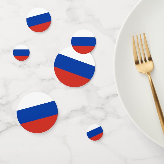 Russland-Flagge Konfetti (Gruppe)