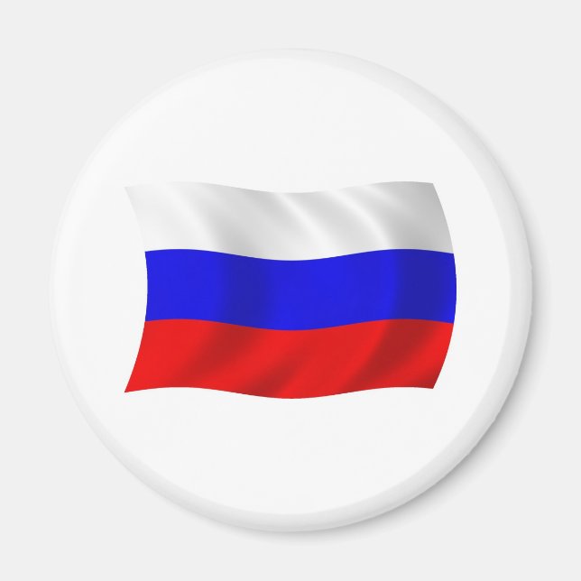 Russland Flagge Magnet (Vorne)