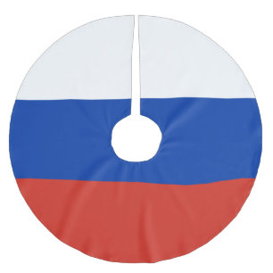 Russland-Flagge Polyester Weihnachtsbaumdecke