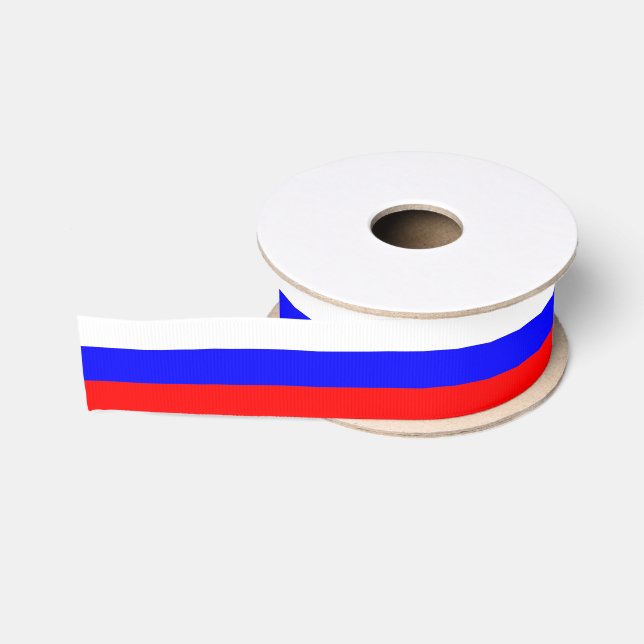 Russland Flagge / Rotes Weiß Blau Ripsband (Spule)
