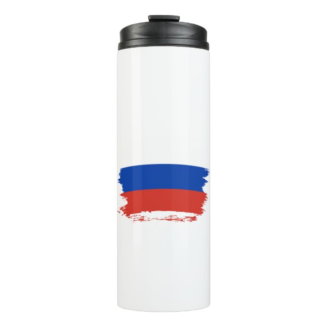 Russland-Flagge Thermosbecher (Vorderseite)