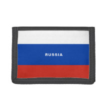 Russland-Flaggen-dreifachgefaltete Nylongeldbörse