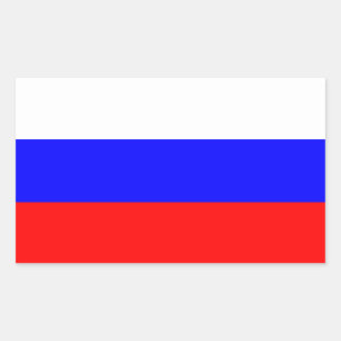 Russland Flaggenaufkleber Rechteckiger Aufkleber