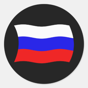 Russland Flaggenaufkleber Runder Aufkleber