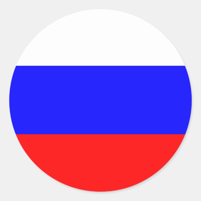 Russland Flaggenaufkleber Runder Aufkleber (Vorderseite)