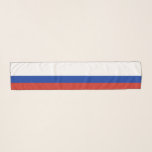 Russland Flaggenfarben Weiß Blau Rot Streifen Schal<br><div class="desc">Russland Flaggenfarben Weiß Blau Roter Streifen Skarabäe</div>