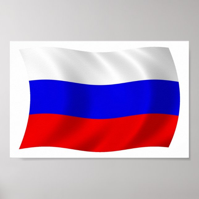 Russland Flaggenplakat Poster (Vorne)