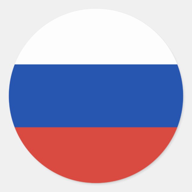 Russland Flaggenrundkleber Runder Aufkleber (Vorderseite)
