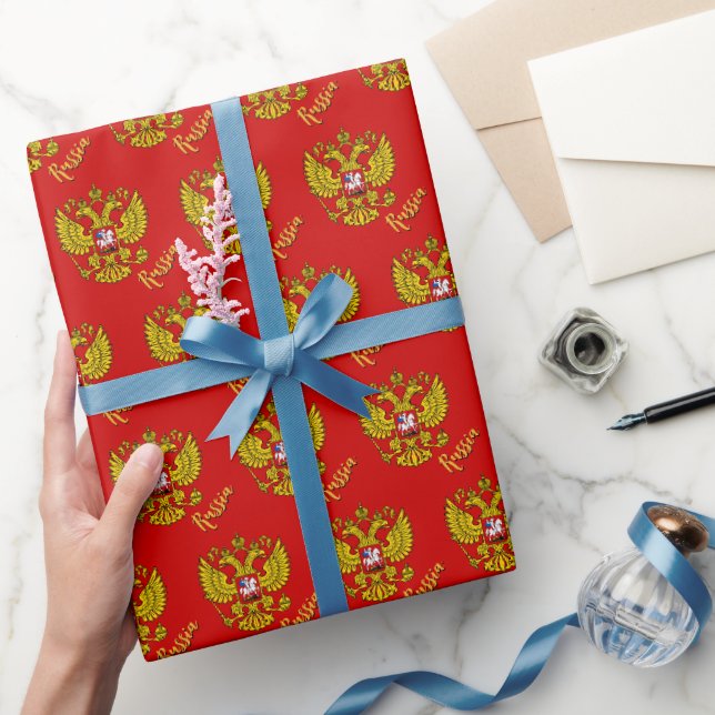 Russland Geschenke Verpackung, Russische Flagge, E Geschenkpapier (Schenken)