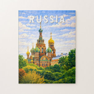 Russland Illustration Reise Kunst Vintage