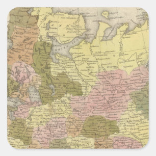 Russland in Europa 3 Quadratischer Aufkleber