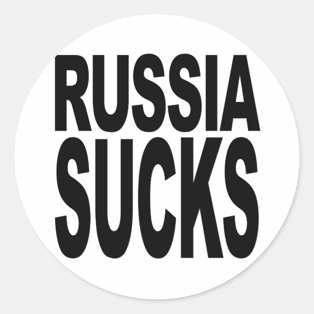 Russland Ist zum Kotzen Runder Aufkleber (Vorderseite)