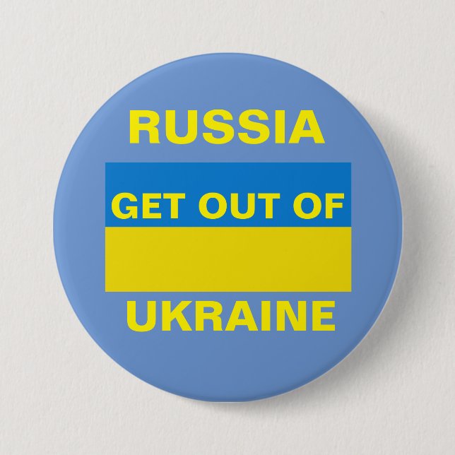 RUSSLAND KANN DIE UKRAINE VERLASSEN BUTTON (Vorderseite)