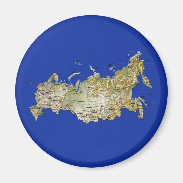 Russland Karte Magnet (Vorne)