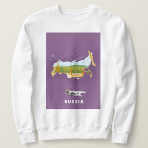 Russland-Karten-Reiseposter Sweatshirt