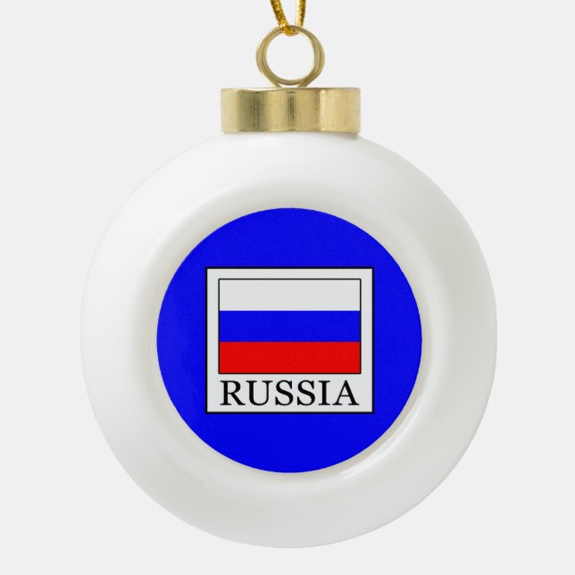 Russland Keramik Kugel-Ornament (Vorderseite)