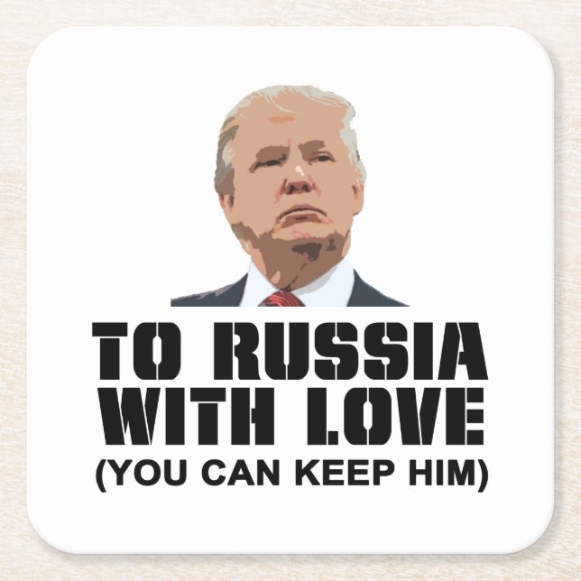 Russland mit Liebe Rechteckiger Pappuntersetzer (Vorderseite)