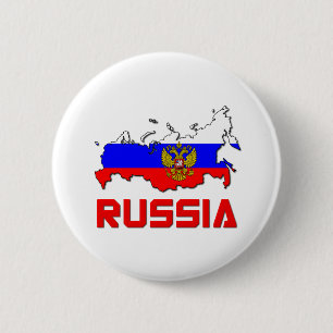 Russland mit Wappen Button