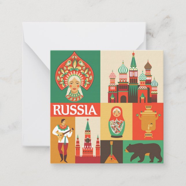 Russland Mitteilungskarte (Vorderseite)