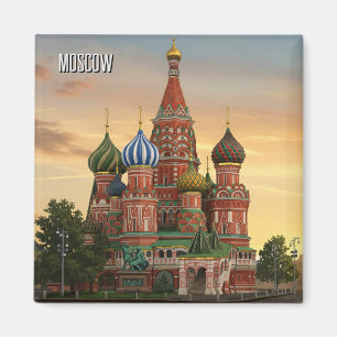 Russland Moskau Reisen Magnet