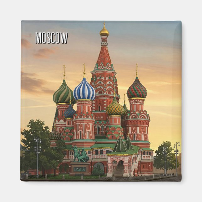 Russland Moskau Reisen Magnet (Vorne)