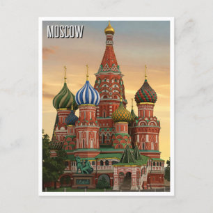 Russland Moskau Reisen Postkarte
