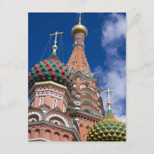 Russland, Moskau, Roter Platz. Basil's 5 Postkarte