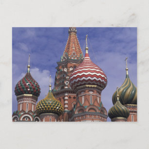 Russland, Moskau, Roter Platz. berühmte Zwiebeln v Postkarte