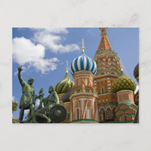 Russland, Moskau, Roter Platz. St. Basil's 3 Postkarte