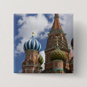 Russland, Moskau, Roter Platz. St. Basil's 4 Button