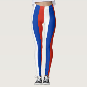 Russland Nationalflagge Farben Vertikal Gestreift Leggings
