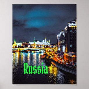 Russland oder Russische Föderation Moskau in der N Poster