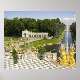 Russland. Petrodvorets. Peterhof Palace. Peter der Poster