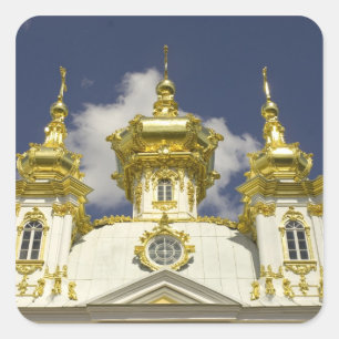 Russland. Petrodvorets. Peterhof-Palast. Peter der Quadratischer Aufkleber