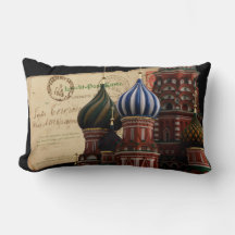 Russland Postcard Kathedrale Lumbar Pillow