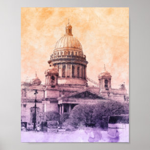 Russland-Poster von Sankt Petersburg - St. Isaaks Poster