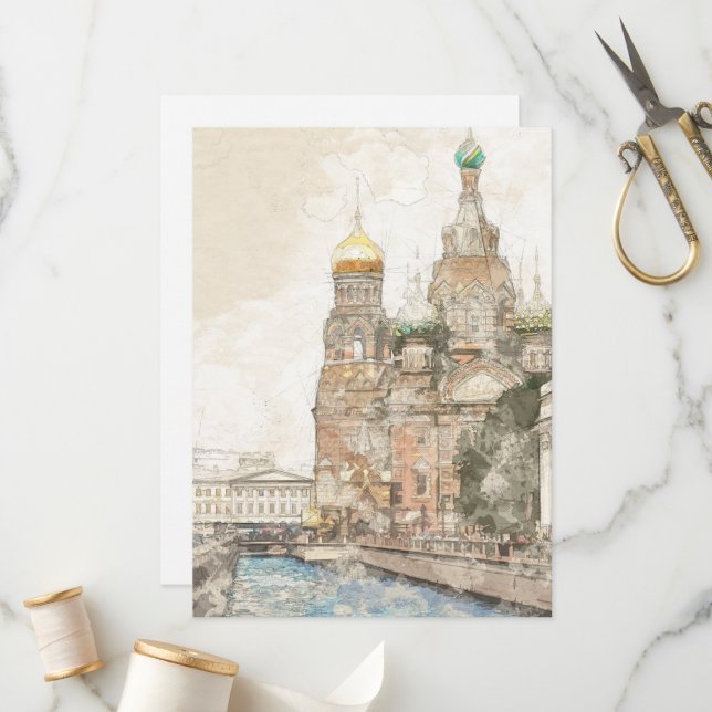 Russland-Programm von Sankt Petersburg | Stadtführ Programm (Vorderseite/Rückseite Beispiel)